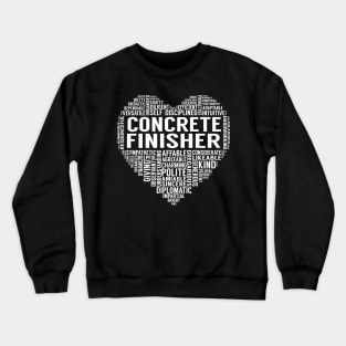 Concrete Finisher Heart Crewneck Sweatshirt